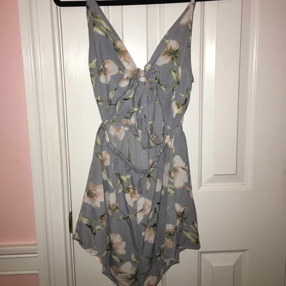 Light Blue Floral Romper